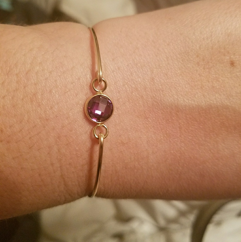 Gold Filled Bangle w/ CZ - Picture 3 of 8
